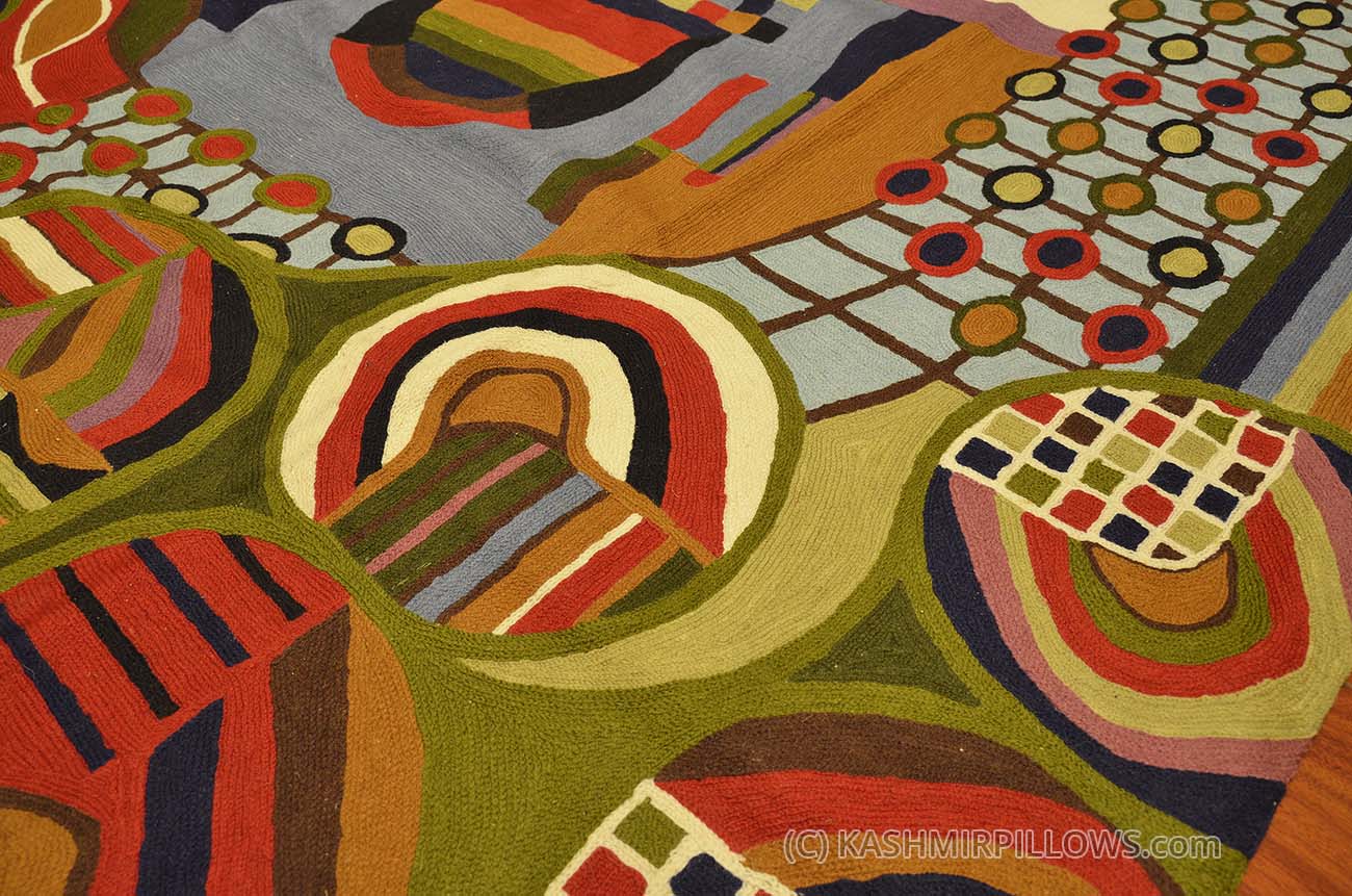 Hundertwasser 5 ft x 7ft Wool Rug  Wall  Tapestry Hand 